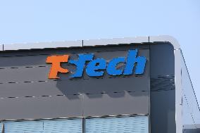 TS TECH sign and logo